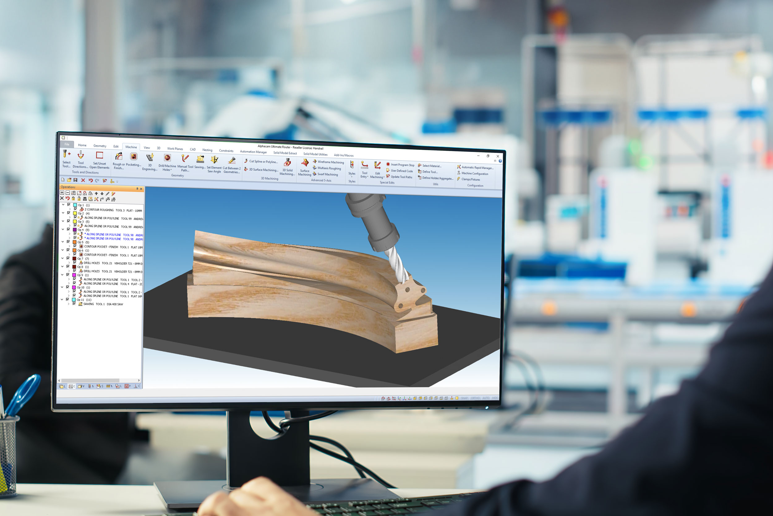Software ALPHACAM 3D per lavorazioni a 5 assi